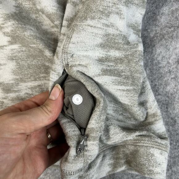 Lululemon Its Rulu Run Women’s 6 1/4 Zip Shirt Data Rush Mini Jacquard Slim Fit - Picture 8 of 10